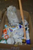 *Box Containing Assorted Painting and Decorating Materials; Paints, Primers, Mastics, Fillers, Spray