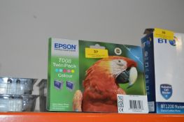 Two Epson T008 TwinPack Ink Cartridges