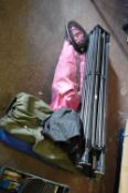 Folding Chair, Camp Beds and a Pink 3x3 Gazebo