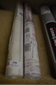 *Two Rolls of Fresco Collage Bookcase Wallpaper