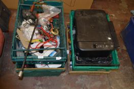 Four Baskets Containing Assorted Hardware, Ironmongery, etc.