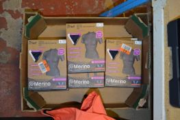 Box Containing Eleven Crivit Merino Performance Thermal Under Sizes: Large and Medium