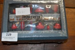 Twelve Piece Powerfix Router Bit Set