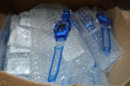 *Box Containing 50 Blue EL Super S Digital Watches
