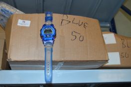 *50 Blue EL Super S Digital Watches
