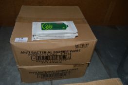 *2 Boxes Containing 24 Packs of 5 Antibacterial Wipes
