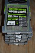 *1200 Piece PZ2 General Purpose Wood Screw Assortment