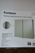 *Fonteno Stainless Steel Double Door Mirrored Cabinet