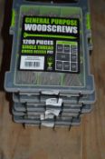 *1200 Piece PZ2 General Purpose Wood Screw Assortment