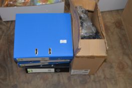 *8 Black and Blue Lever Arch Folders and Filling Trays