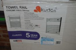 *Kudox 600x700mm Chrome Towel Rail