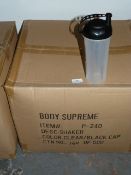 *60 Protein Shaker Bottles with Black Caps