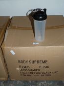 *60 Protein Shaker Bottles with Black Caps