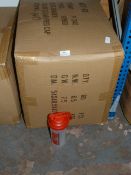 *60 Clear Protein Shaker Bottles with Red Caps