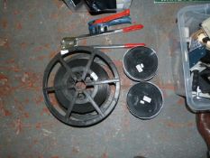 *Pallet Strapper including Tensioner, Crimper, Crimps and Strapping