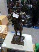 *Simulated Bronze Sculpture of a Male Figure