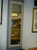 Grey Painted Framed Rectangular Wall Mirror