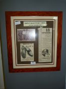 Framed Vintage Golf Shoe Adverts