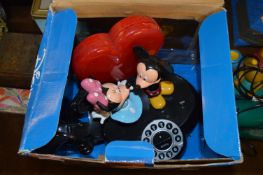 Novelty Telephone Mickey & Minnie Mouse