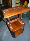 Oak Occasional Table and a Small Side Table