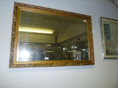 Decorative Gilt Framed Bevelled Edge Wall Mirror