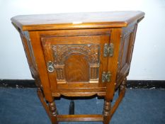 Old Charm Oak Hall Cabinet