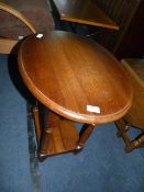 Oak Oval Topped Occasional Table