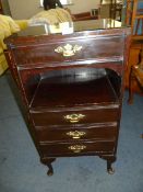 Edwardian Dark Stained Music Cabinet