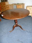 Victorian Mahogany Circular Tip Table