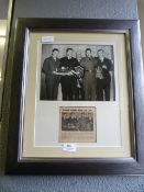 Framed Photo and Newspaper Cutting 