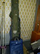 Approx 10 Assorted Fishing Rods; Boat, Pier and Freshwater with Bags and a Keep Net