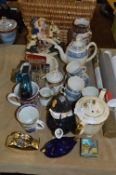 Table Lot; Part Tea Sets, Teapots, Ornaments, etc.