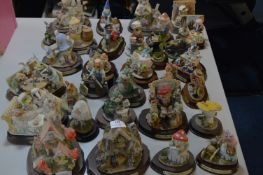 Large Collection of Leonardo Pottery Animal Figurines