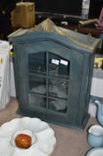 Blue Painted Wall Display Cabinet