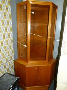 Teak Corner Display Unit