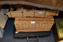 Wicker Picnic Basket, Hard Plastic Attache Case, etc.