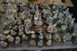Large Collection of Leonardo Pottery Animals and Children Figurines
