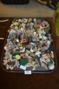 Tray Lot Containing a Large Collection of Miniature Ornaments