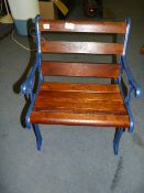 Metal Framed Child's Garden Chair