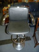 Black & Chrome Uplift Barstool