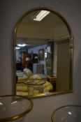 Metal Framed Arc Top Wall Mirror