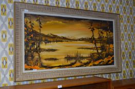 Large Framed Oil on Canvas 