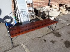 Wrought Metal Garden Bench