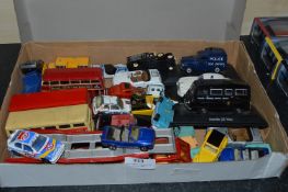 Box of Matchbox and Other Diecast Model Vehicles