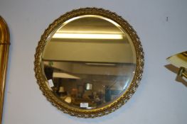 Gilt Framed Circular Bevelled Edge Wall Mirror