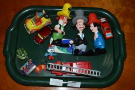 Diddy Men Figures, Noddy Car, Gramophone Needle Tins and Diecast Vehicles