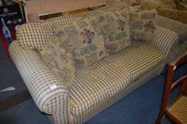 Check Patterned Bed Settee