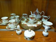 Twenty Nine Pieces of Royal Albert Country Roses Tea and Dinner Ware