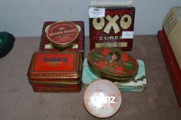 Collection of Small Vintage Tins Oxo, Carr's, etc.