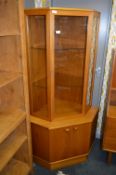 Teak Corner Display Unit